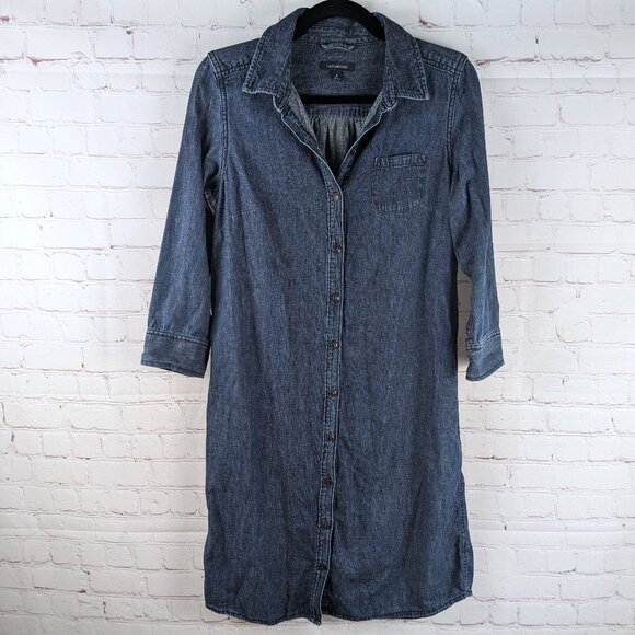 Lands End Dresses & Skirts - Lands End Long Sleeve Jean Shirt Dress - Size 4/XS